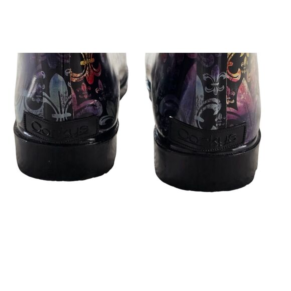 Corkys Fleur De Lis Size 10 Rain Boots Rubber Boots - Picture 6 of 10
